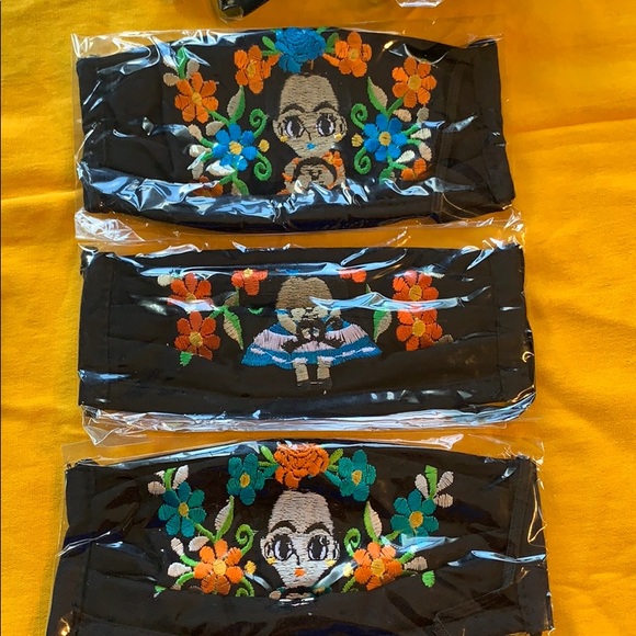 Triple layer Reusable embroide face mask F… - Picture 12 of 16